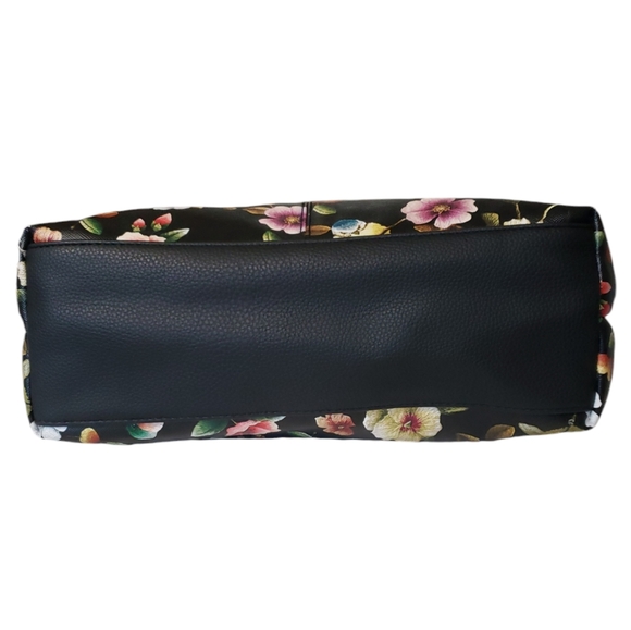 Rosetti Floral And Beautiful Birds Print Black Women's Shoulder Bag - Picture 6 of 17